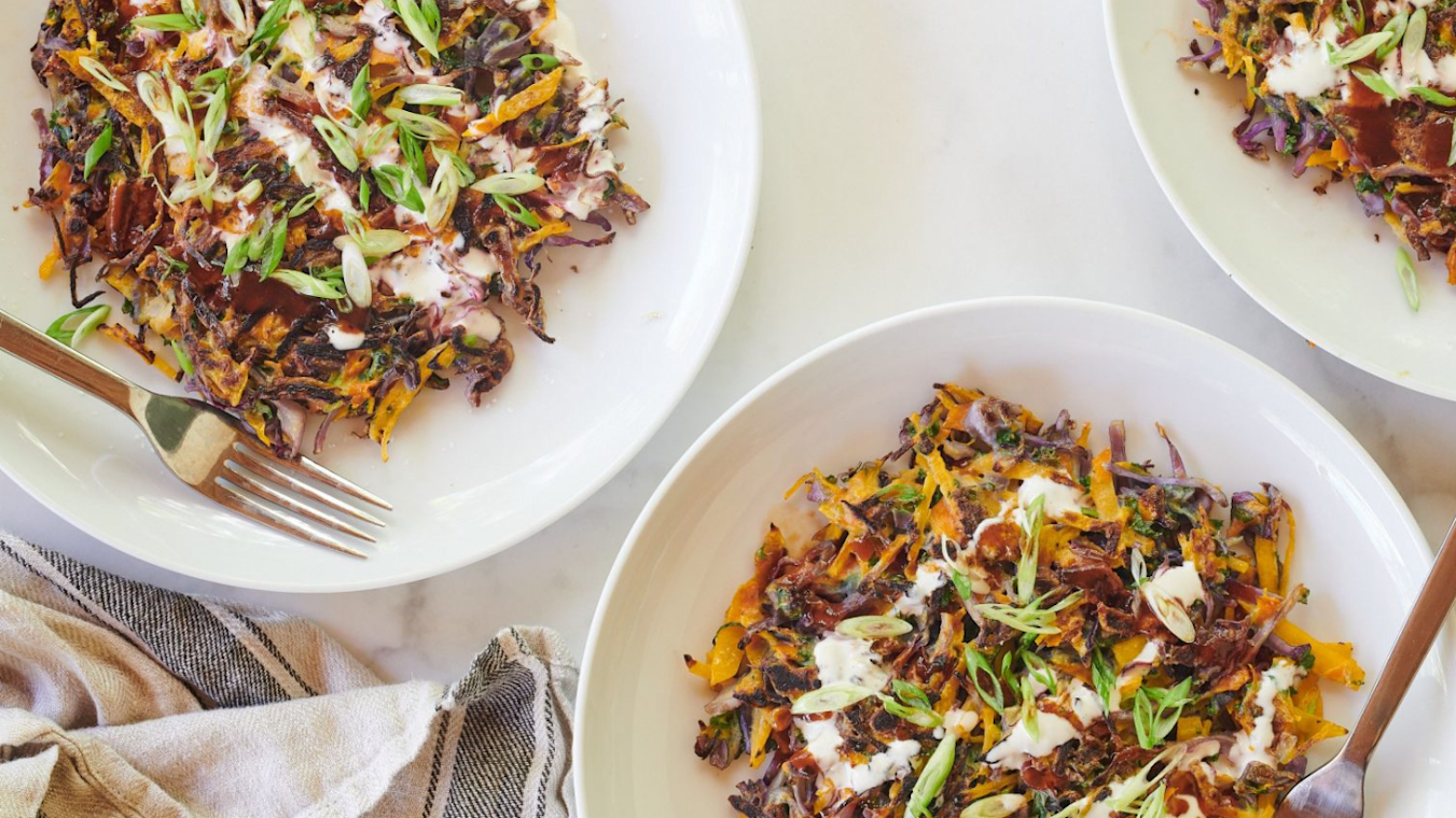 Vegetable Okonomiyaki - Lettuce Grow