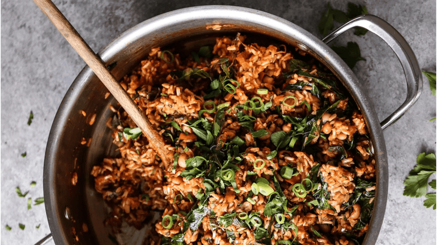 Meatless Brown Rice Jambalaya - Lettuce Grow