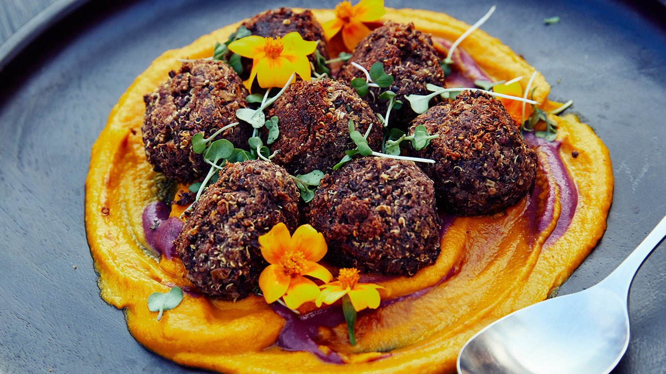 Black Bean Lemongrass Meatballs - Lettuce Grow