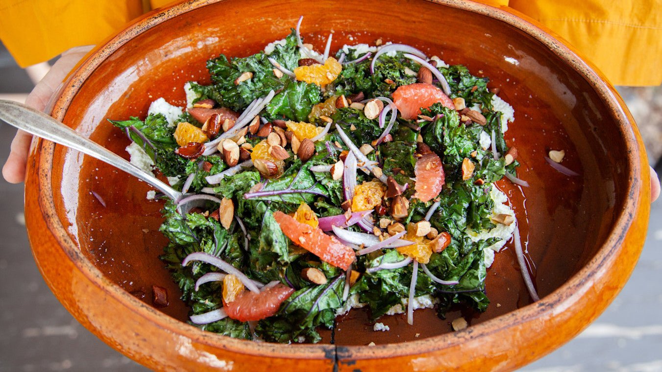 Roasted Kale & Citrus Salad With Ricotta - Lettuce Grow