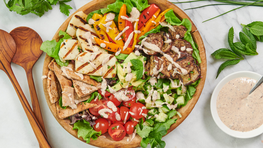 Grilled Fattoush Salad - Lettuce Grow