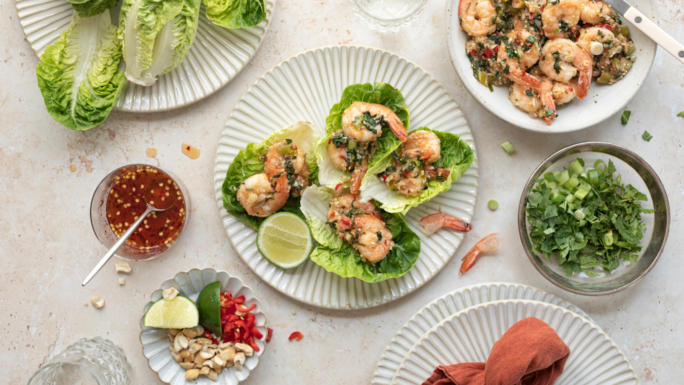Shrimp Larb Lettuce Cups - Lettuce Grow