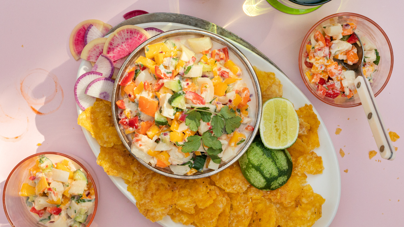 Vegan Ceviche with Plantain Chips - Lettuce Grow