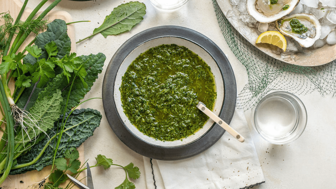 Dazzling Blue Kale Chimichurri - Lettuce Grow